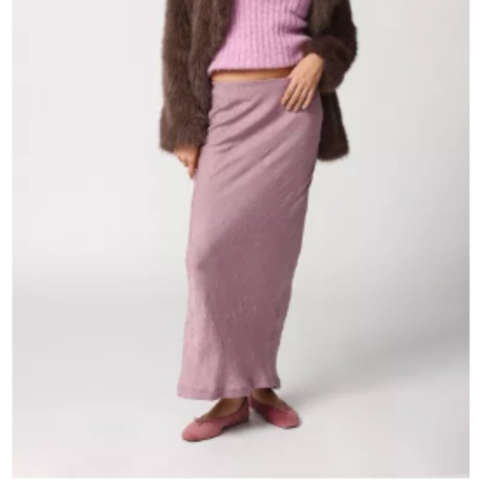 UO Crinkle Satin Maxi Skirt - NWT | XS (has a tear from manufacturer)